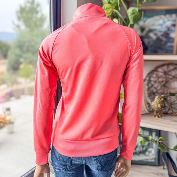 Adidas Women's XS Primegreen Essentials Warm-Up Slim 3-Strips Track Jacket Pink - Picture 5 of 9